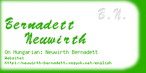 bernadett neuwirth business card